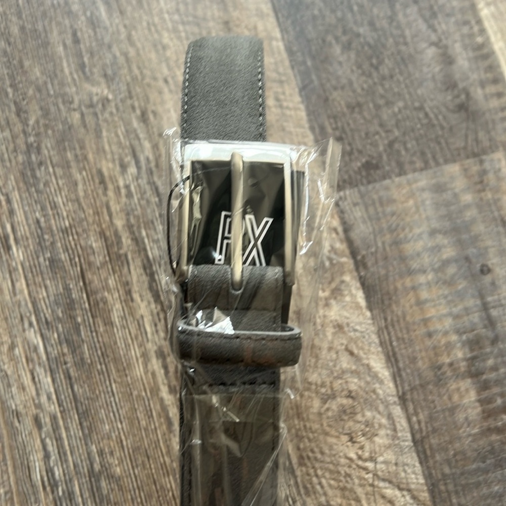 PX Clothing Grey Suede Belt